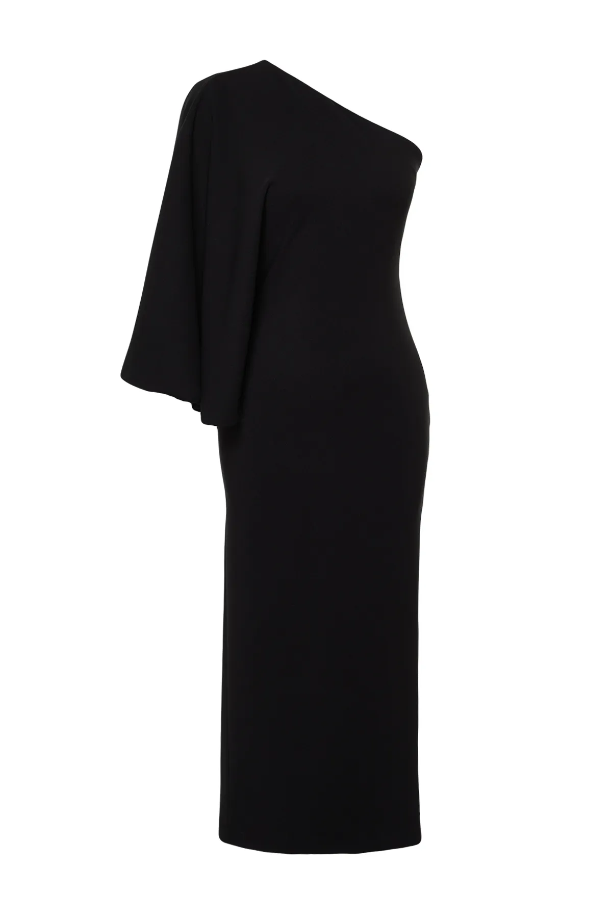 Trendyol Collection  Schwarzes einärmliges Kleid mit asymmetrischem Kragen TPRSS24EL00056