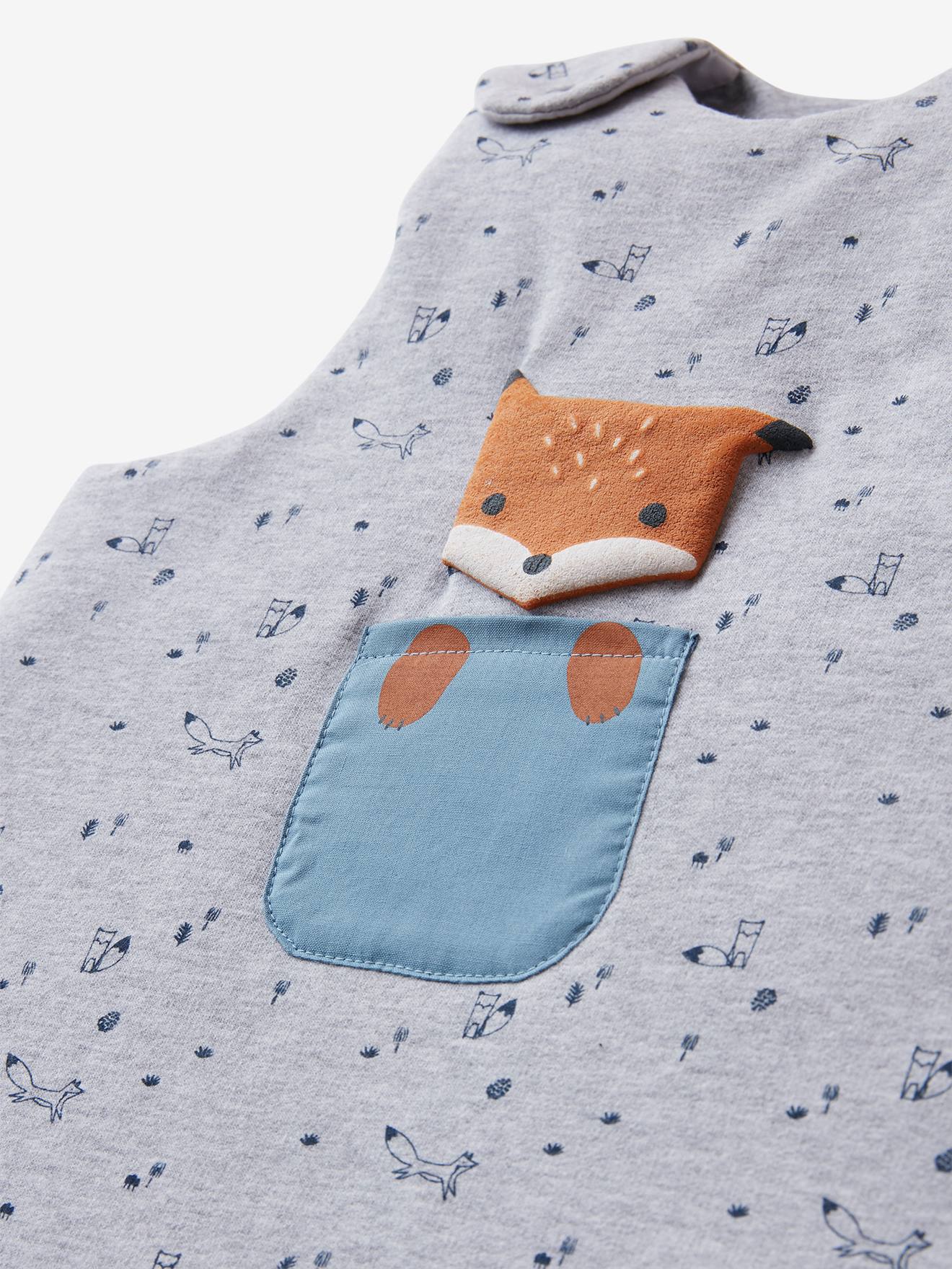 Vertbaudet Ärmelloser Baby Schlafsack BABY FOX Oeko Tex - grau meliert