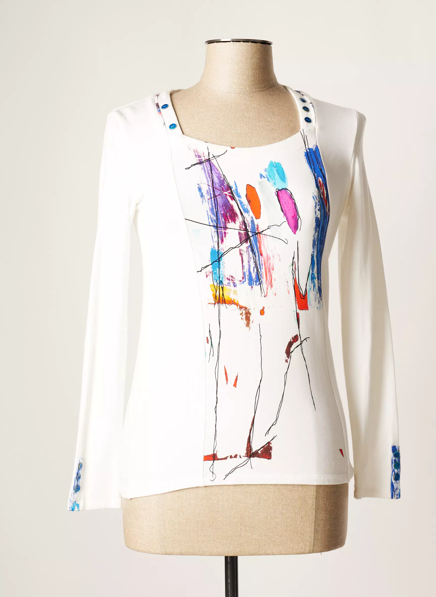 Aventures Des Toiles Tshirts Femme couleur blanc