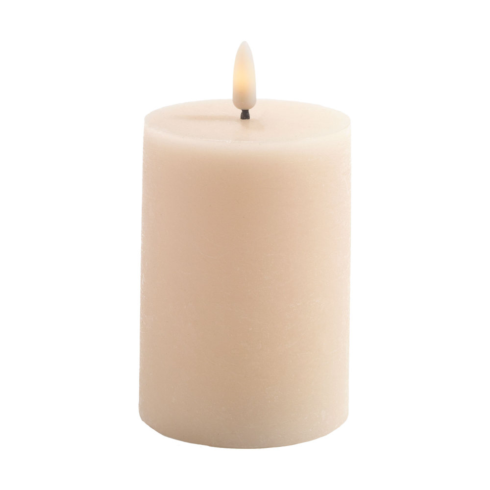 LED-Echtwachskerze creme