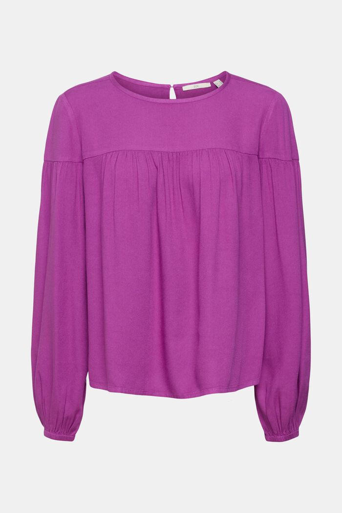 Bluse mit Einsatz, LENZING™ ECOVERO™