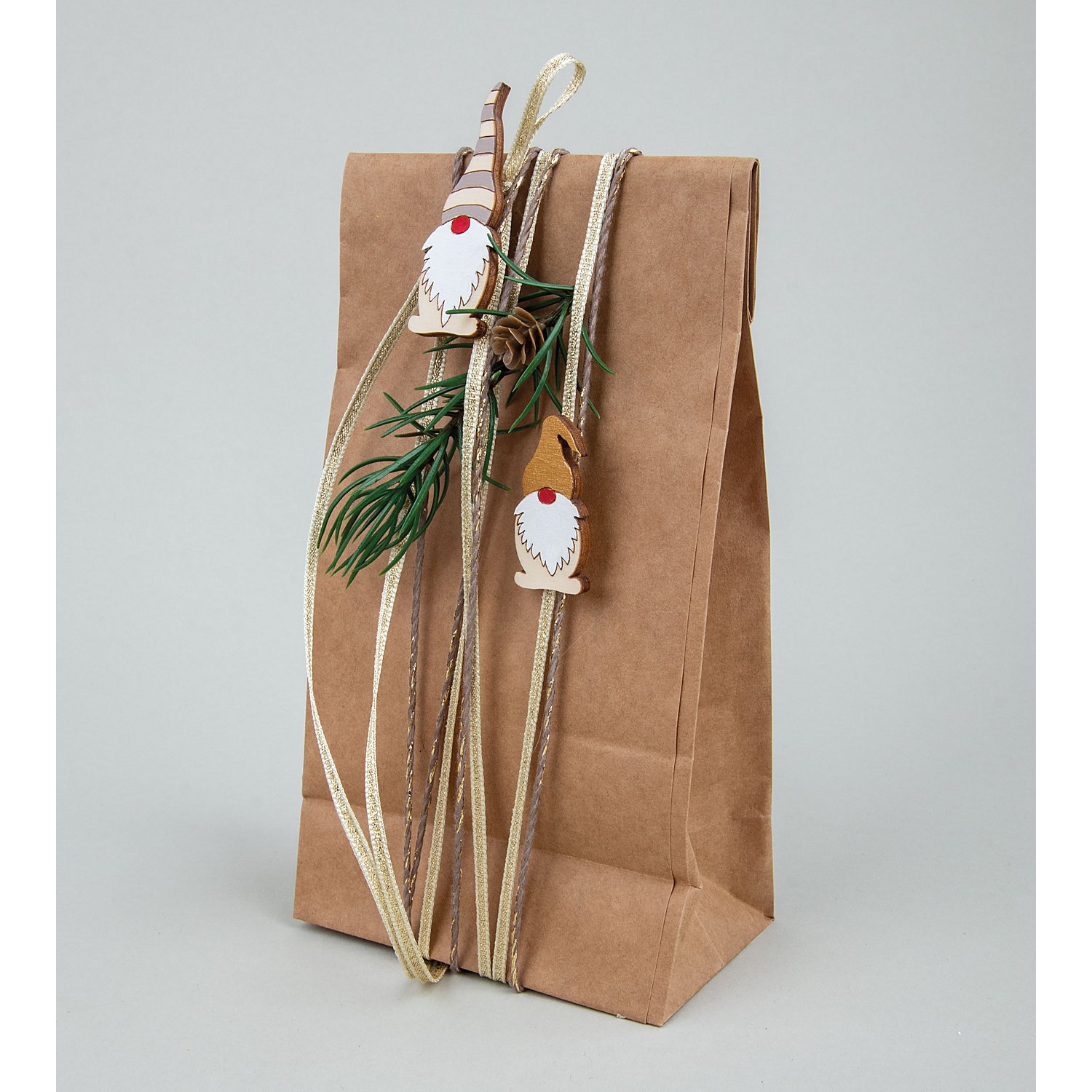 Holzmotive Wichtel, flach, 3,6–9 cm, 7 Stück
