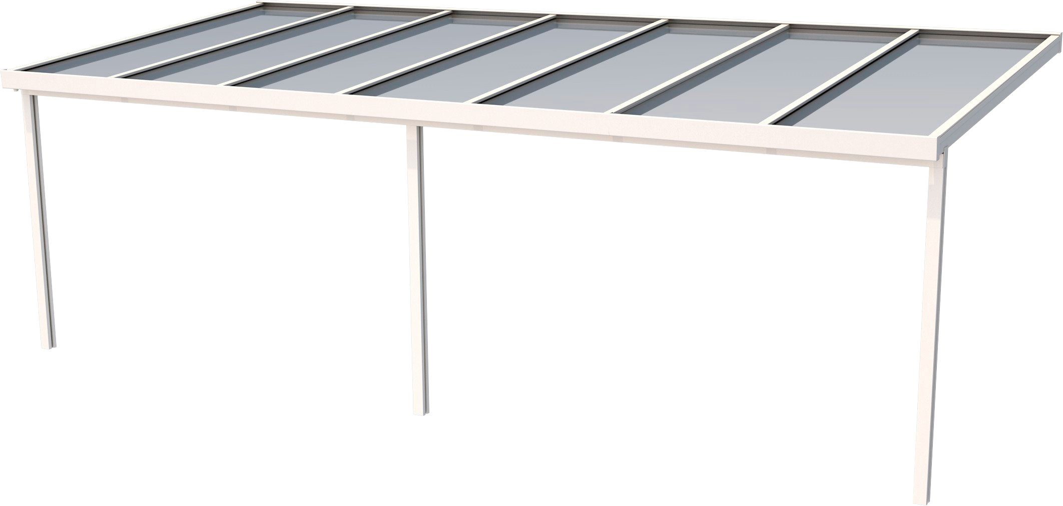 GUTTA Terrassendach Premium, BxT: 712x306 cm, Bedachung Doppelstegplatten, BxT: 712x306 cm, Dach Polycarbonat Opal