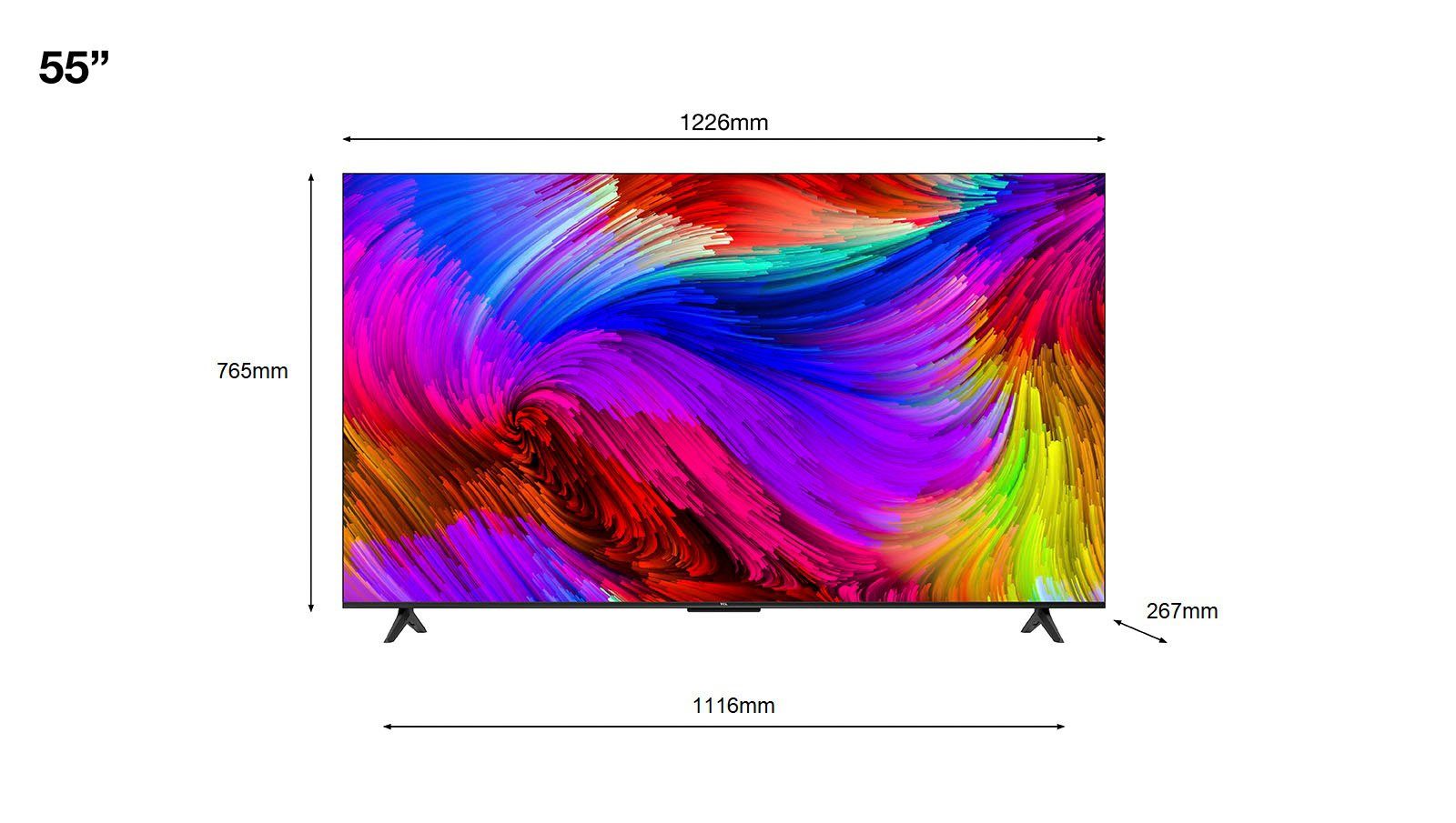 TCL 55RP630X1 LED-Fernseher (139 cm/55 Zoll, 4K Ultra HD, Smart-TV, Roku TV, HDR, HDR10, Dolby Vision, Game Master, HDMI 2.1)