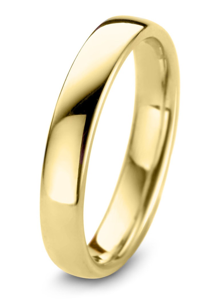 Diamond Point Yellow Gold Wedding Ring
