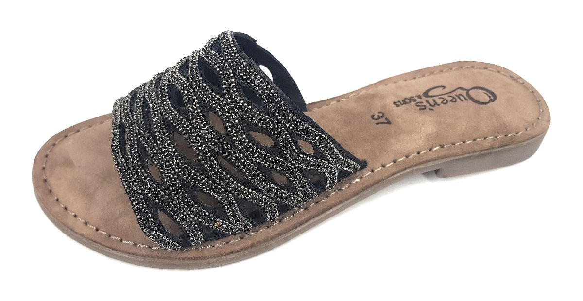 Queens IF-8690 Schwarz black pewter