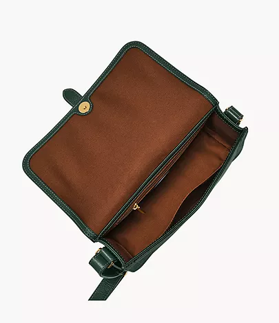 Fossil Large Flap Crossbody Zoey Leder