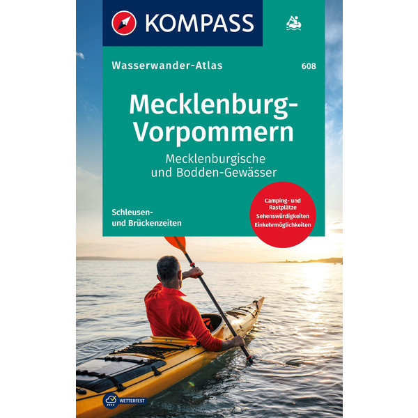 KOMPASS WASSERWANDERATLAS MECKLENBURG-VORPOMMERN - Wasserkarte
