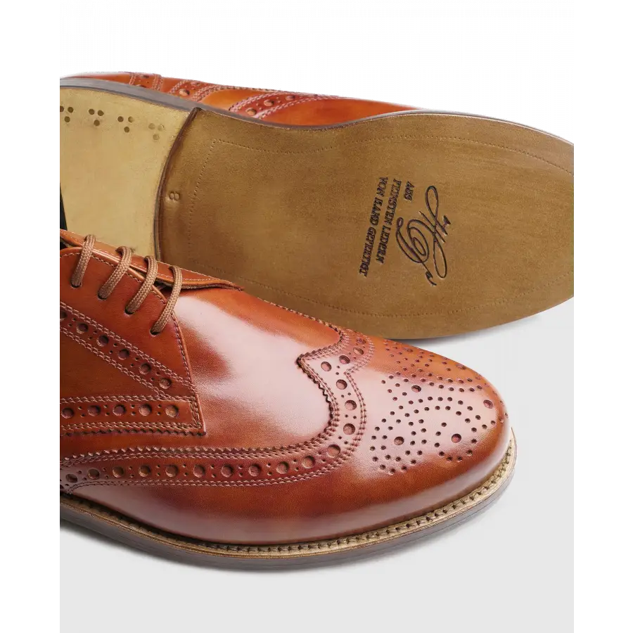 Heinrich Dinkelacker - Businessschuhe Derby ZÜRICH FULL-BROGUE AC Kalbsleder - beige