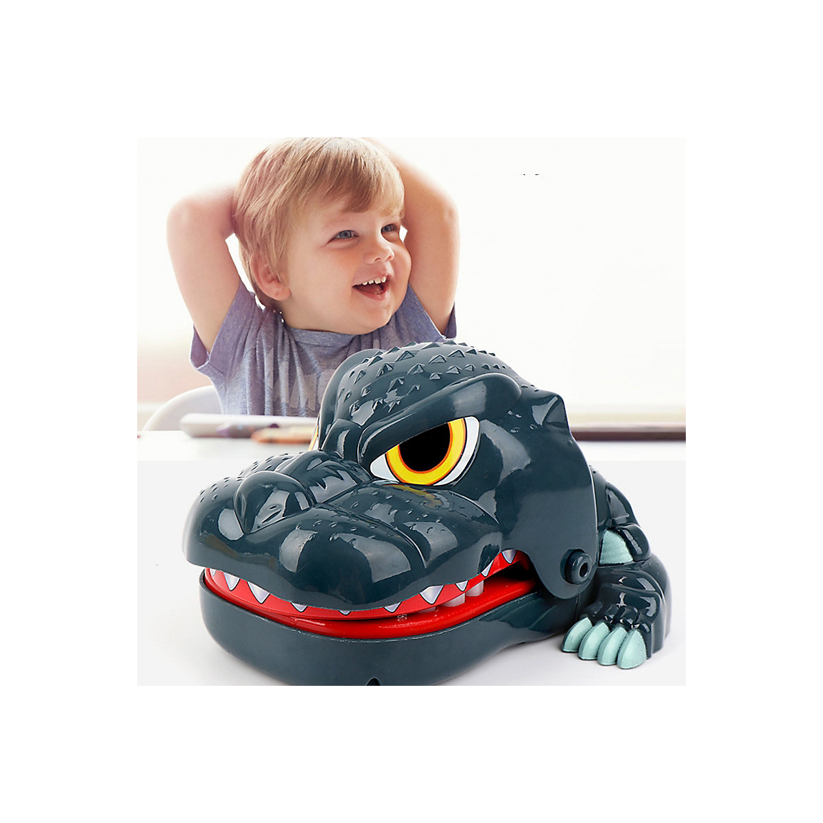 Fingerbeißendes Krokodilspiel mit Sound und Licht Mit Sound und Licht Hai Dinosaurier Spielzeug Party-Spiele