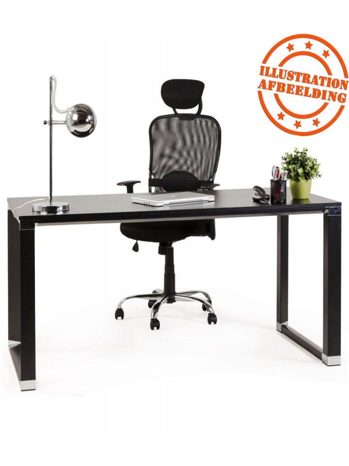 KADIMA DESIGN Schreibtisch aus Holz und Metall | Modern Geradlinig in Braun-Schwarz günstig kaufen