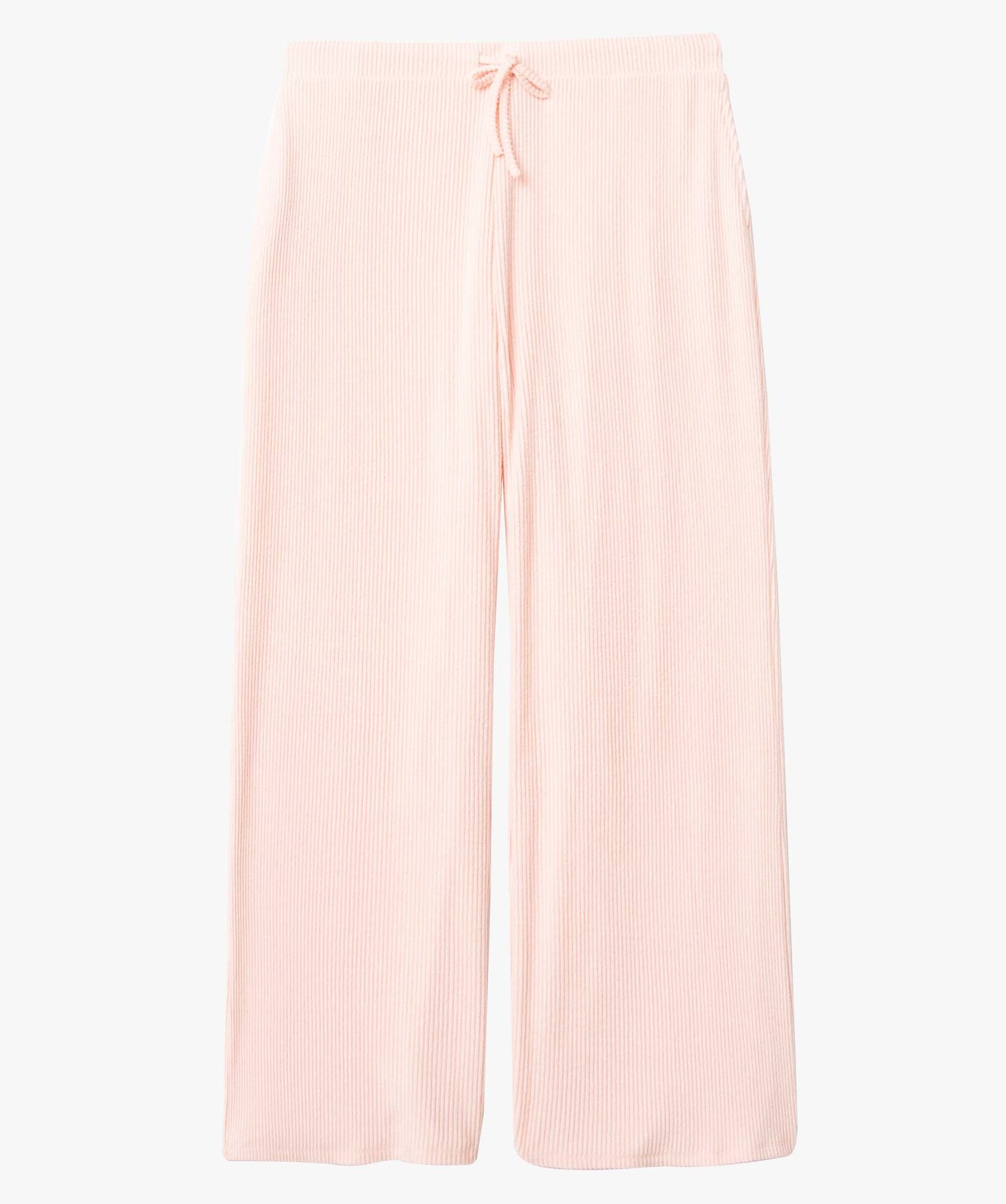 Pantalon d’intérieur femme grande taille en maille ctelée rose | GEMO