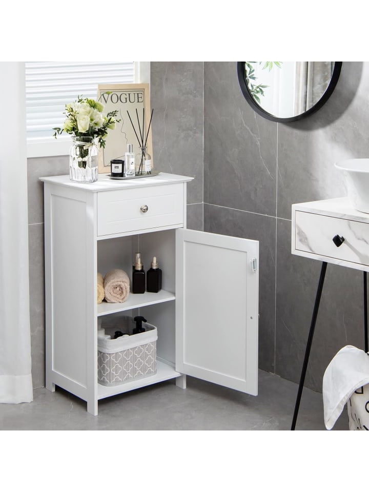 COSTWAY Badezimmerschrank in Weiß günstig kaufen 43 cm
