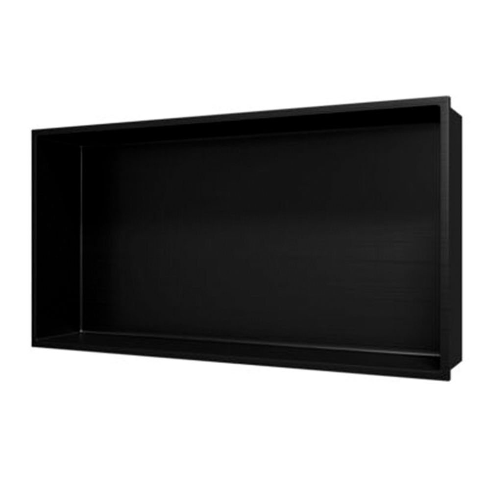 Aloni Regalaufsatz HEC60MB, (1-St), Aloni Wandnische Edelstahl schwarz matt rostfrei 300x600x100mm