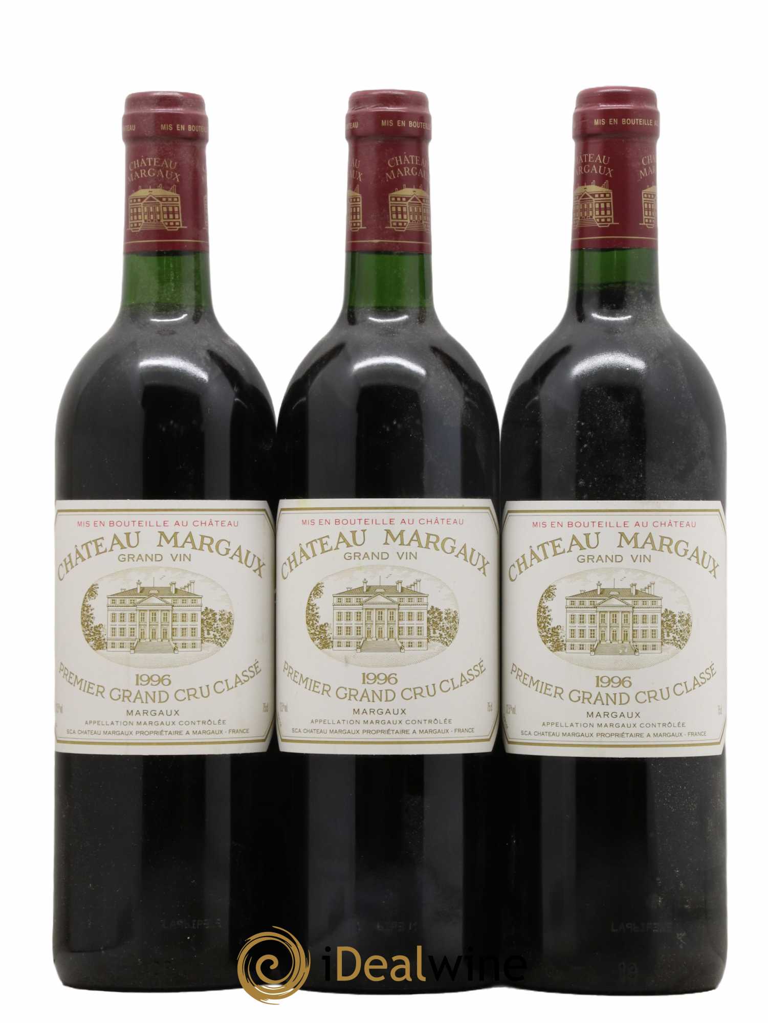Château Margaux 1er Grand Cru Classé  1996 - Lot de 3 Bouteilles