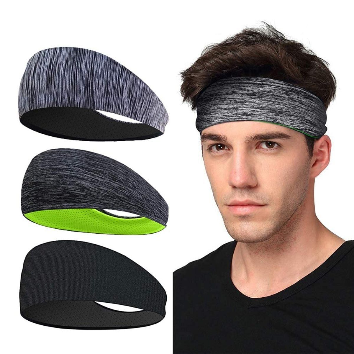 JedBesetzt Schweißband Schweißband,Sport Stirnband,Anti Rutsch, für Jogging, Laufen, Wandern