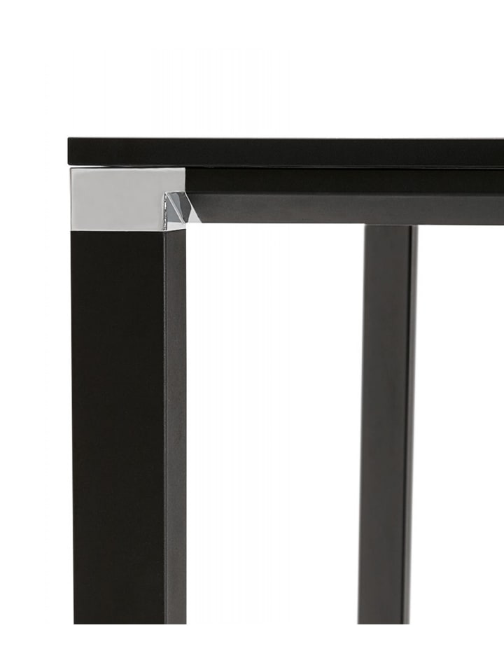 KADIMA DESIGN Konferenztisch Besprechungstisch aus Holz Metall | 140x140x74,6 cm in Schwarz günstig kaufen