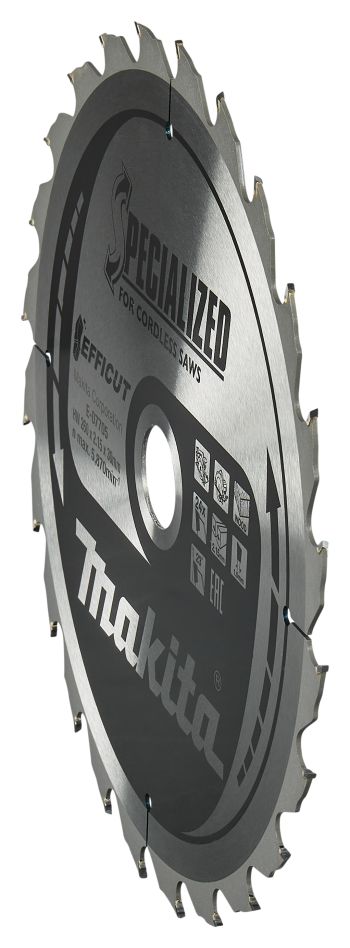 Lamă circulară pentru lemn Makita Accessories E-07705 Efficut 260x30x2.15 24T 23g