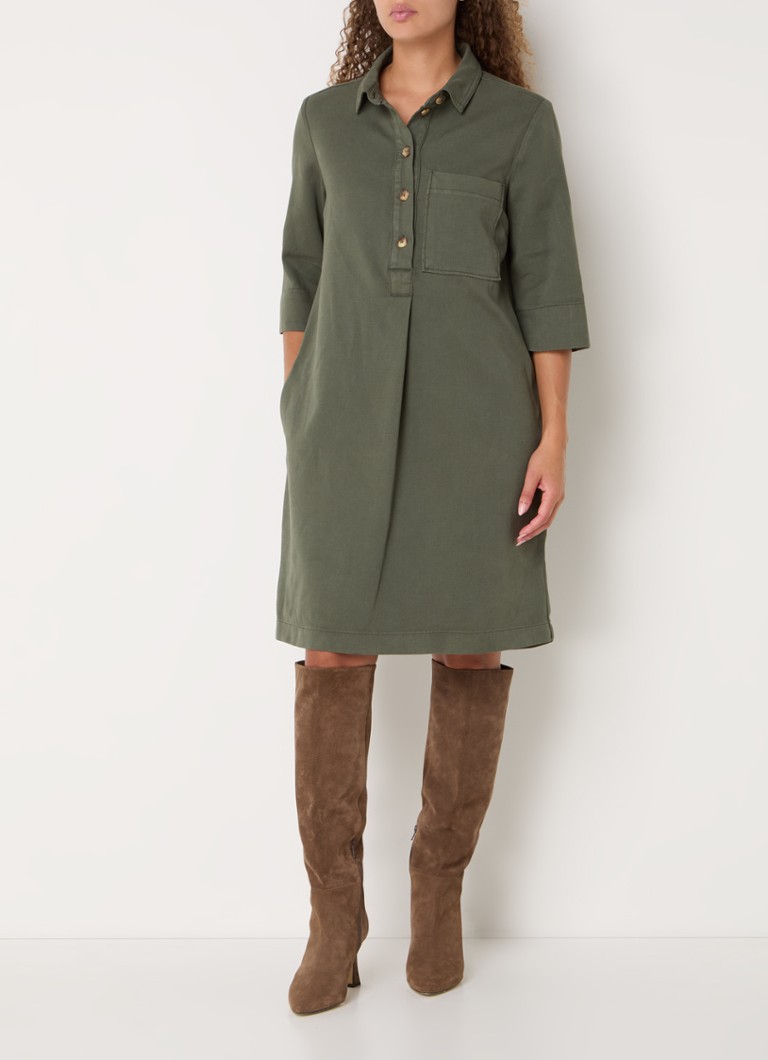 Vestido túnica corto River Woods en mezcla de lyocell con bolsillos laterales.
