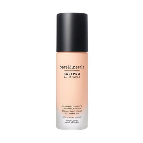 „BareMinerals BarePro 24HR Wear Matte“ skystas makiažo pagrindas SPF 20 Fair 10 Neutral 30 ml