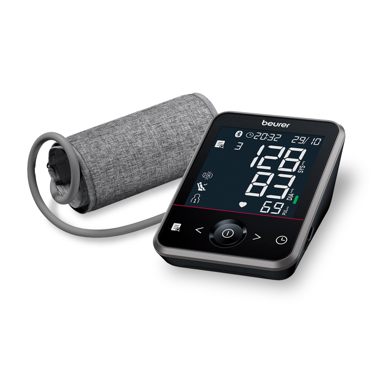 Beurer Blutdruckmessgerät BM 64-Bluetooth® Oberarm-Blutdruckmessgerät mit Inflation-Technology und patentiertem Ruheindikator