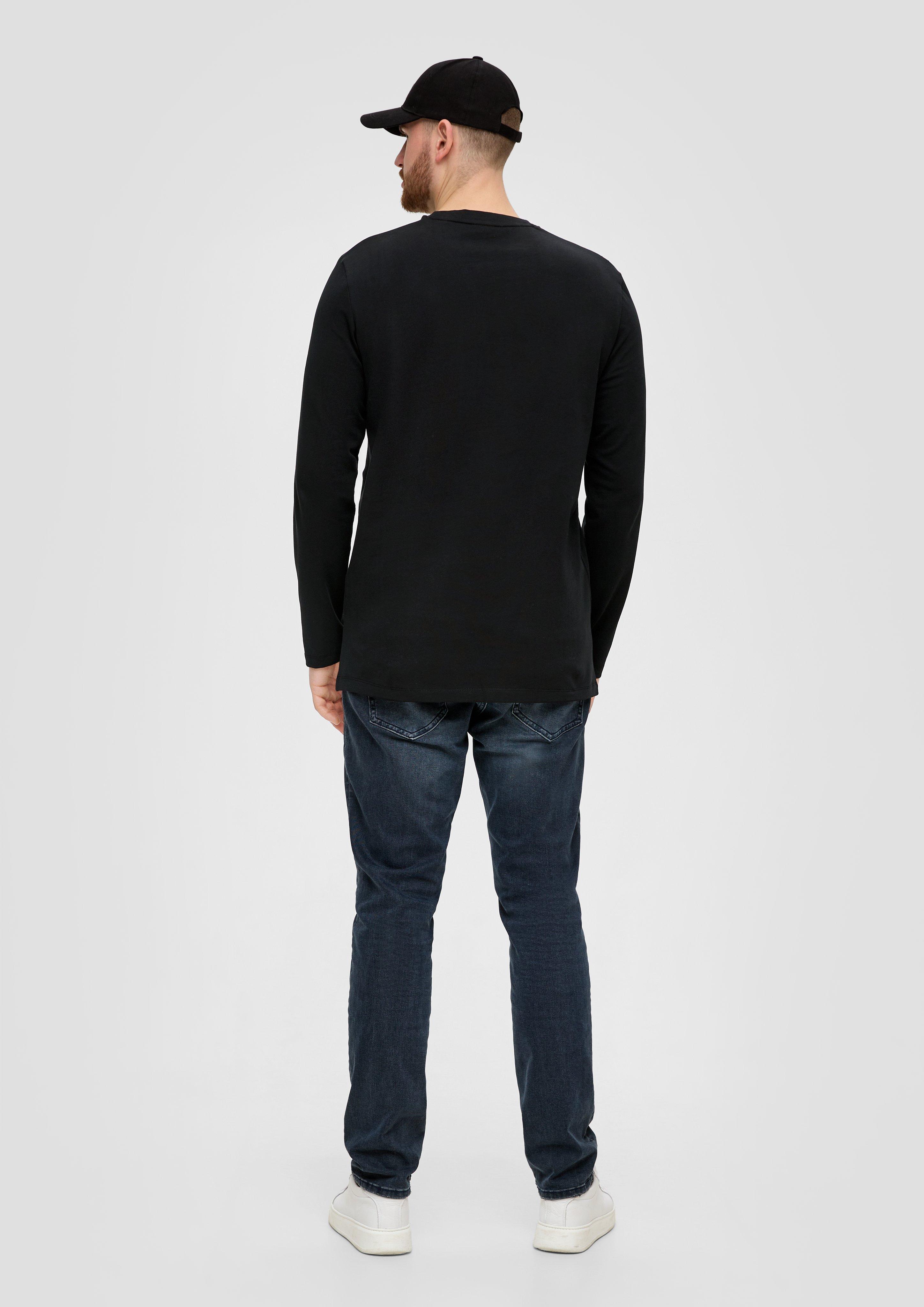 Longsleeve mit gummiertem Label-Print  2143325-99D1