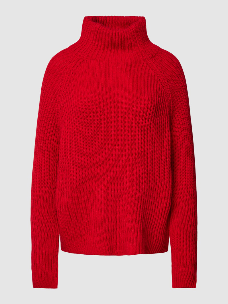 Strickpullover mit Stehkragen Modell 'ARWEN' in rot