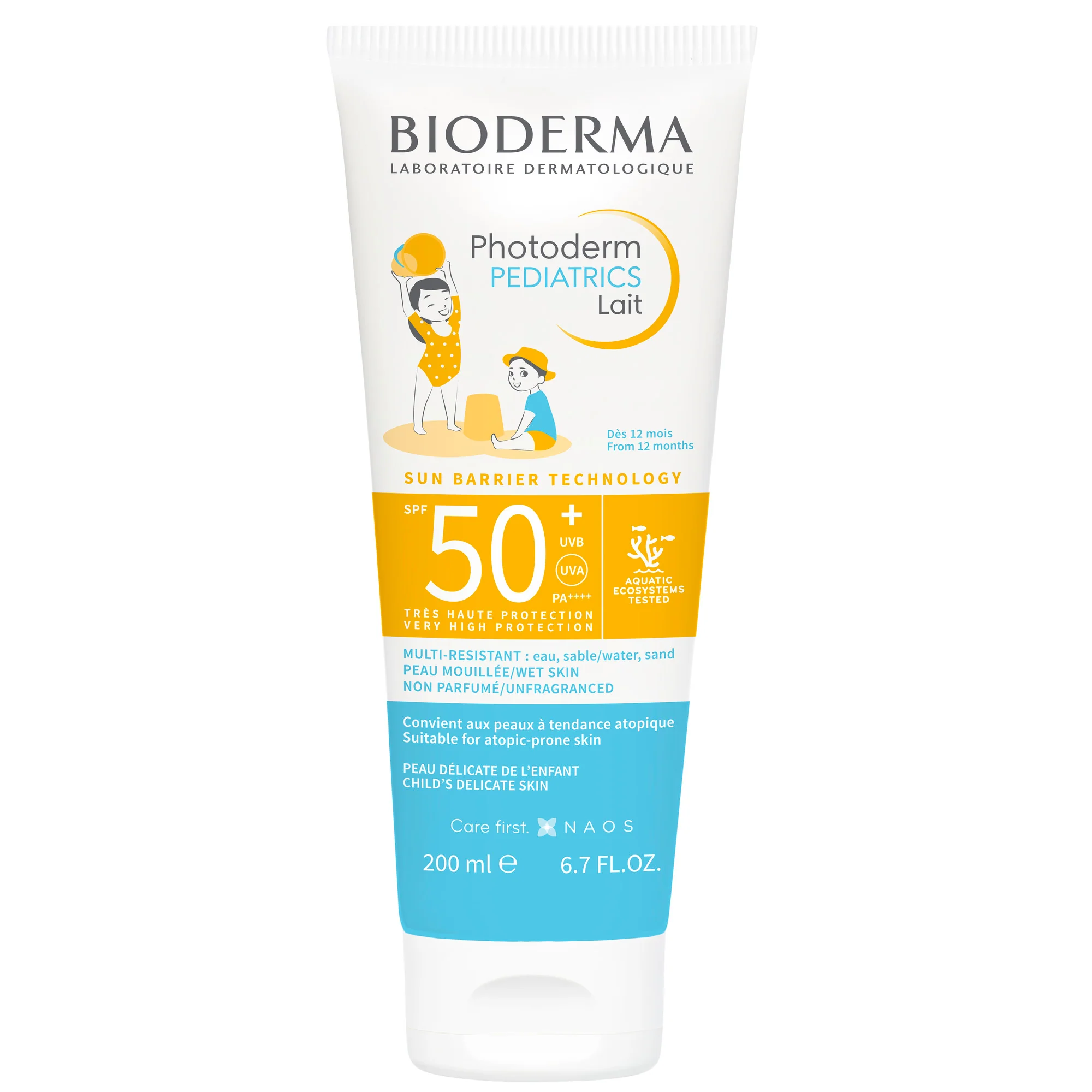 Photoderm Pediatrics Lait SPF50+ - bērnu saules aizsargkrēms, augstas aizsardzības ķermeņa saules aizsargkrēms, augstas aizsardzības sejas saules aizsargkrēms, bērnu produkti