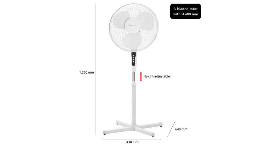 CLATRONIC Standventilator VL3603S weiß