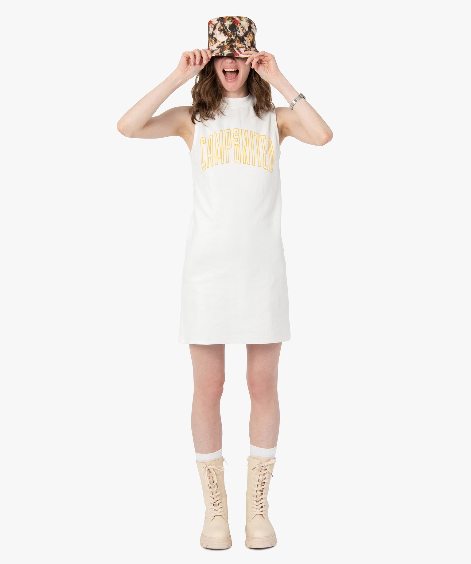 Robe femme sans manches en maille – Camps United ecru | GEMO