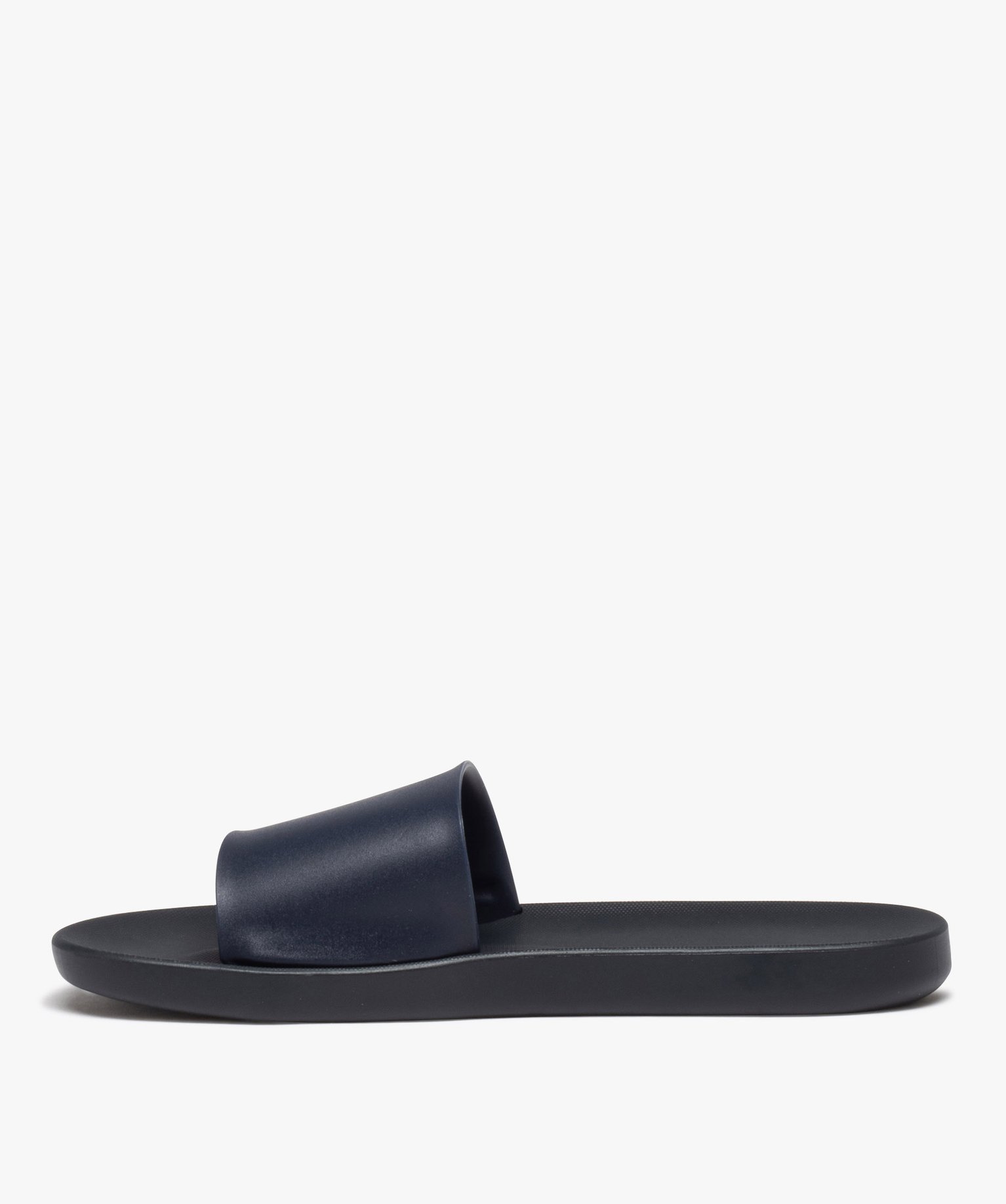 Mules de piscine Garçon unies à large bandeau - Copacabana bleu | GEMO