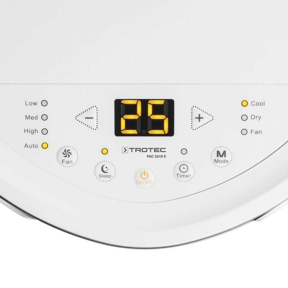 TROTEC 3-in-1-Klimagerät PAC 2610 E, 2,6 kW Kühlleistung drei Ventilationsstufen
