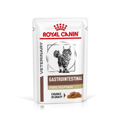 Royal Canin Veterinary Feline Gastrointestinal Fiber Response in Soße