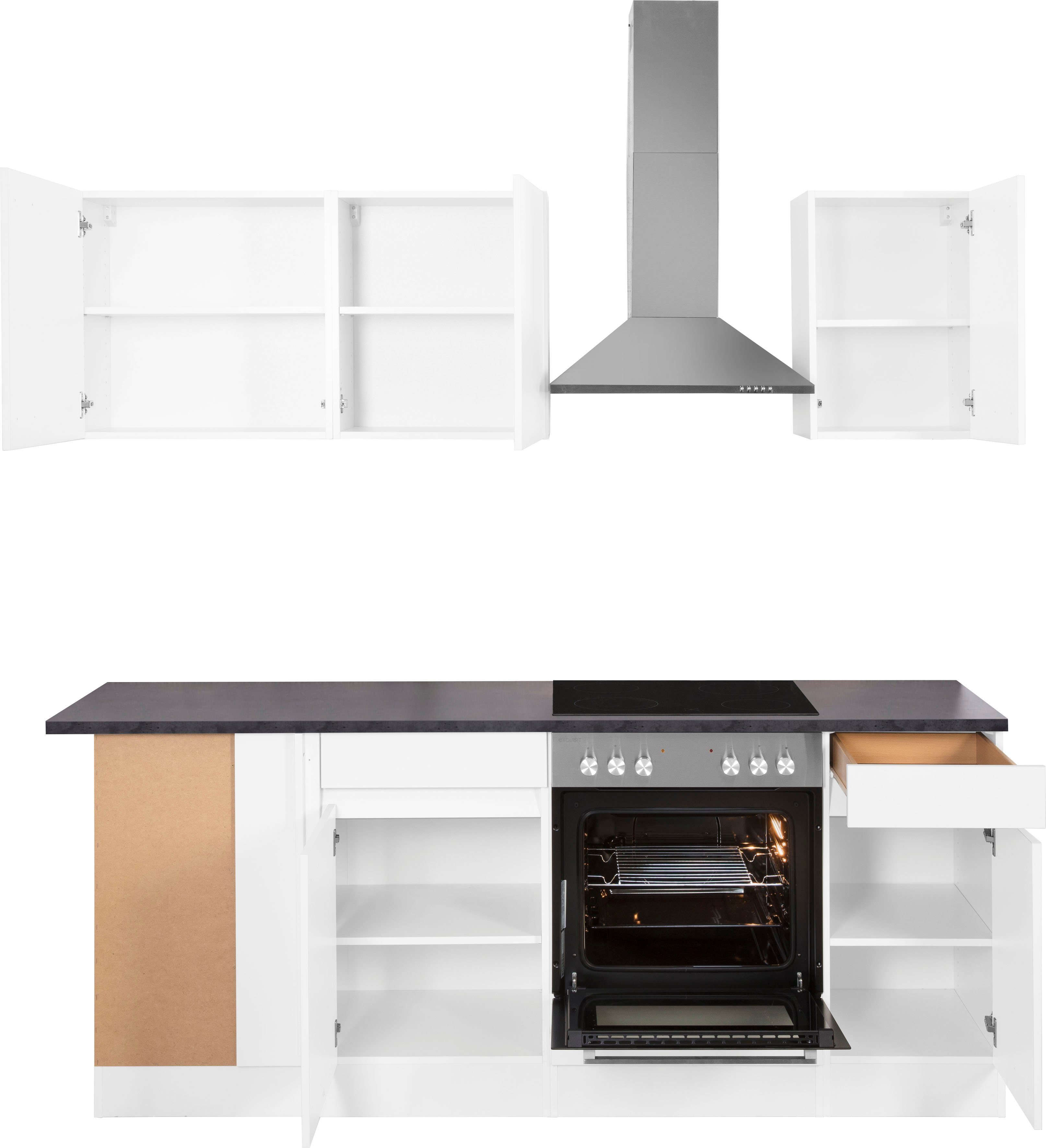 OPTIFIT Winkelküche Roth, mit E-Geräten, Stellbreite 210 x 175 cm
