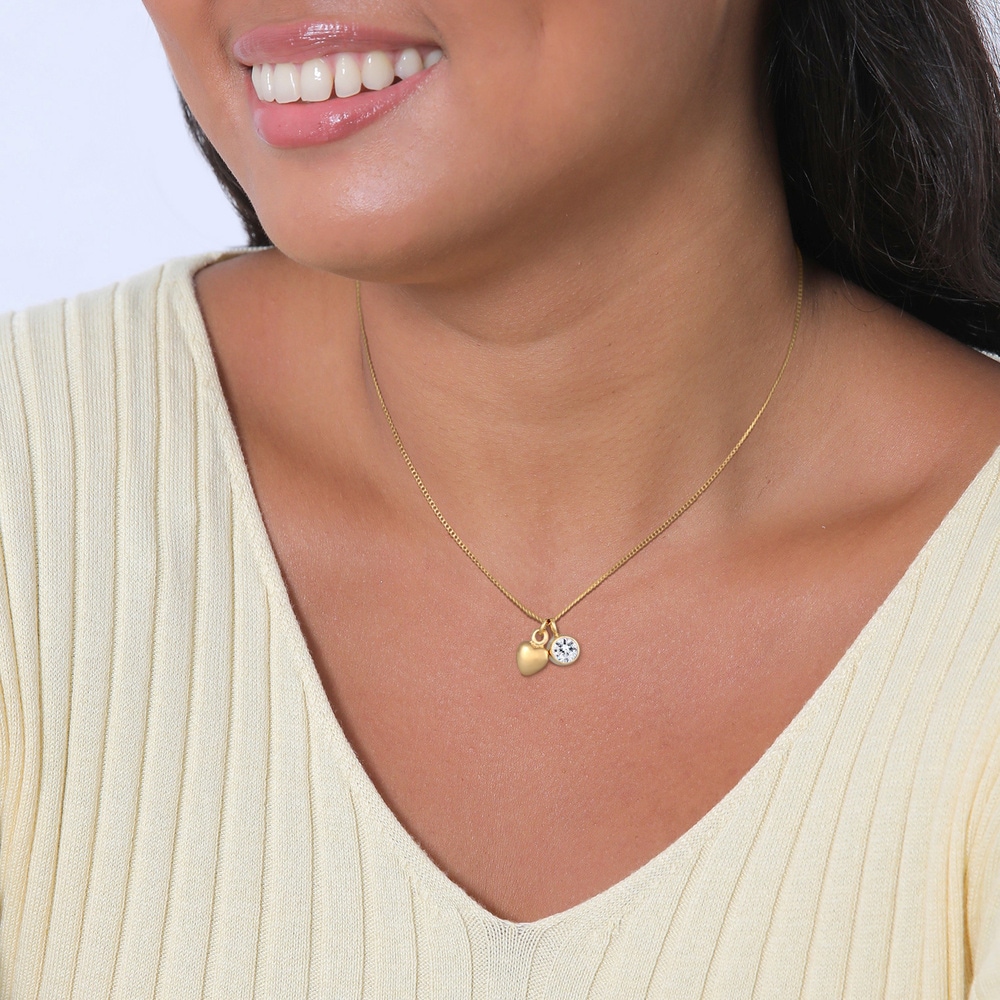 Elli Elli Collier Femmes pendentif cœur solitaire amour avec cristaux en argent sterli Bijoux