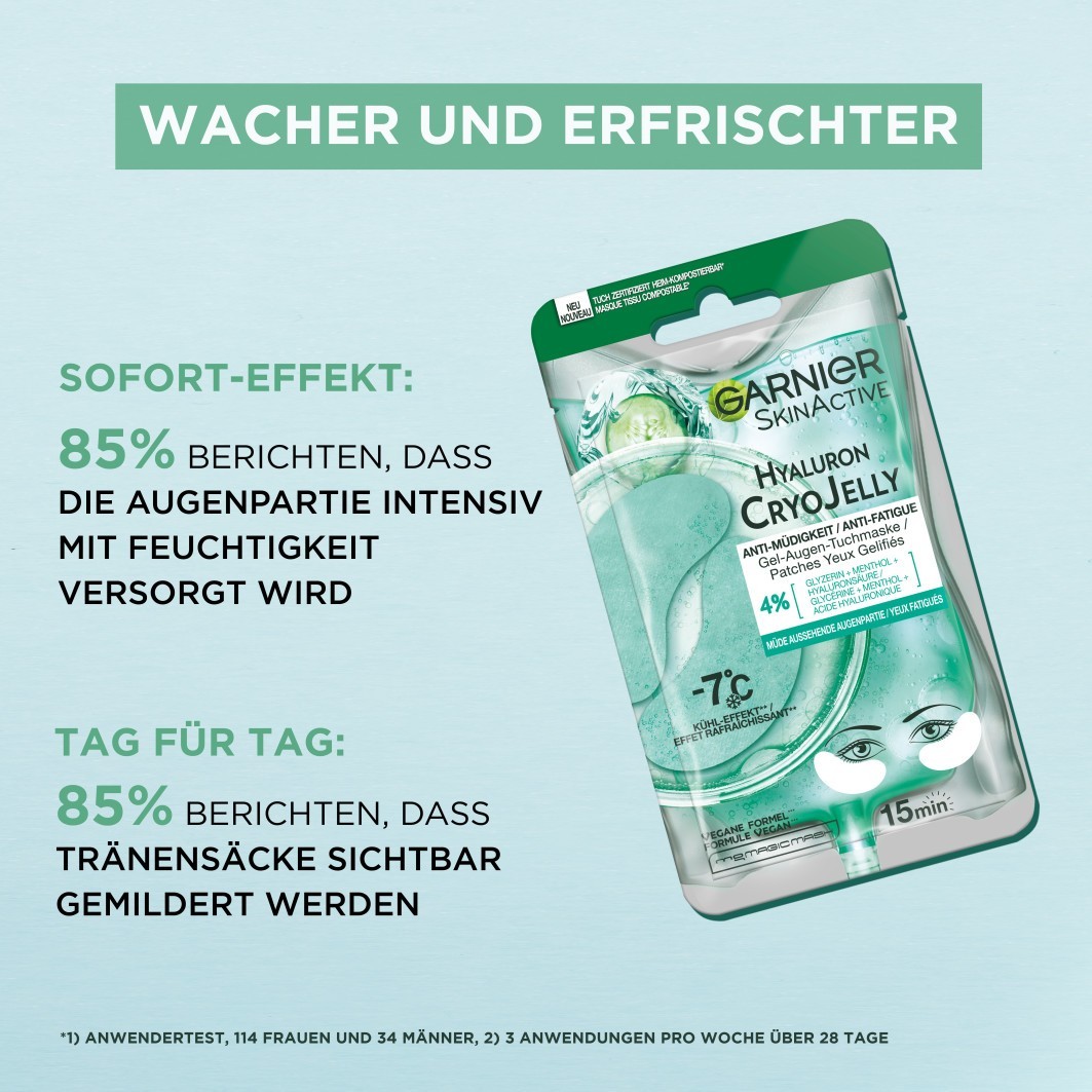Hyaluron Cryo Jelly Anti-Müdigkeit Gel-Augen-Tuchmaske