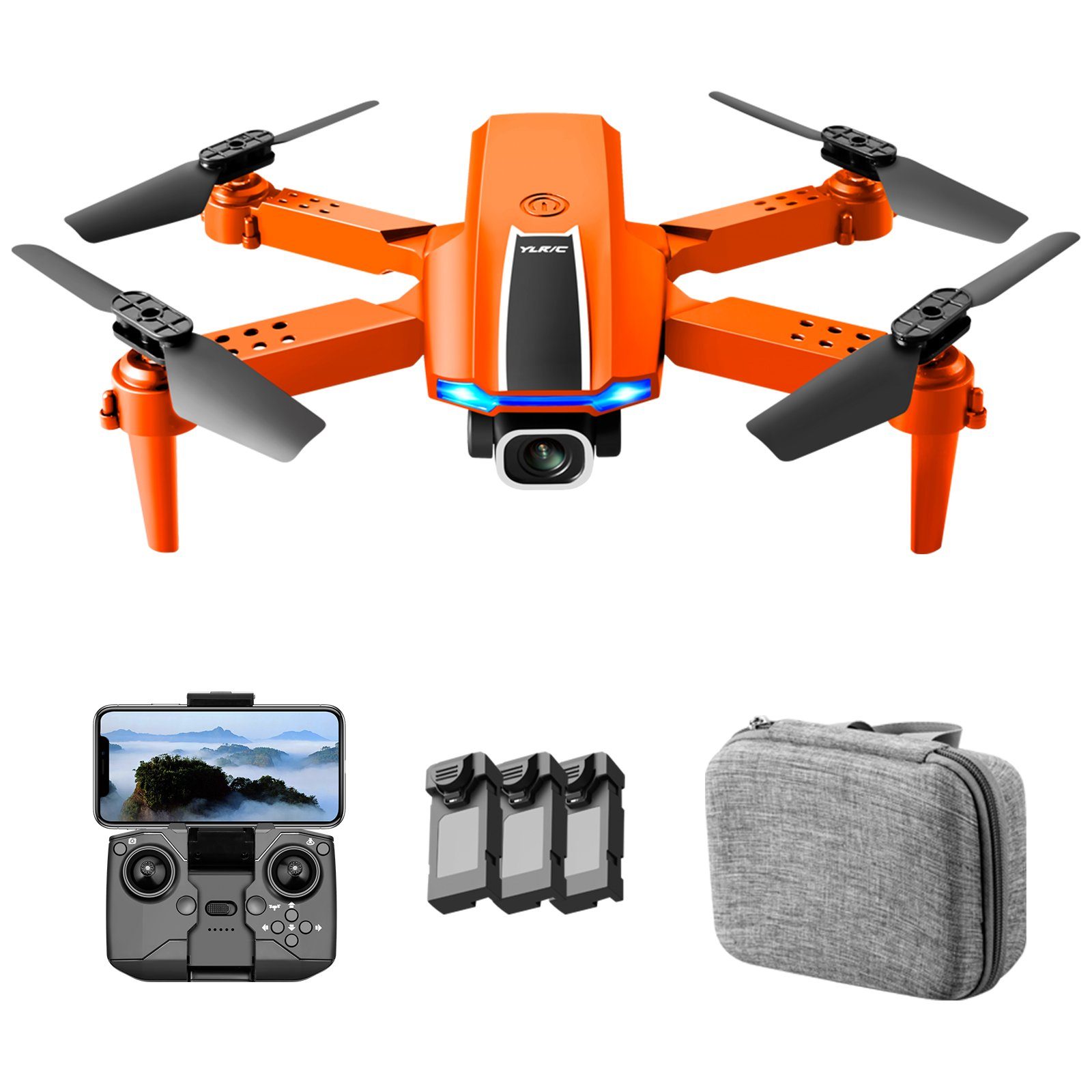 Tidyard S65 RC Drohne 4K Dual Kamera Drohne (Funktion Flugbahn Fluggestensteuerung Aufbewahrungstasche)