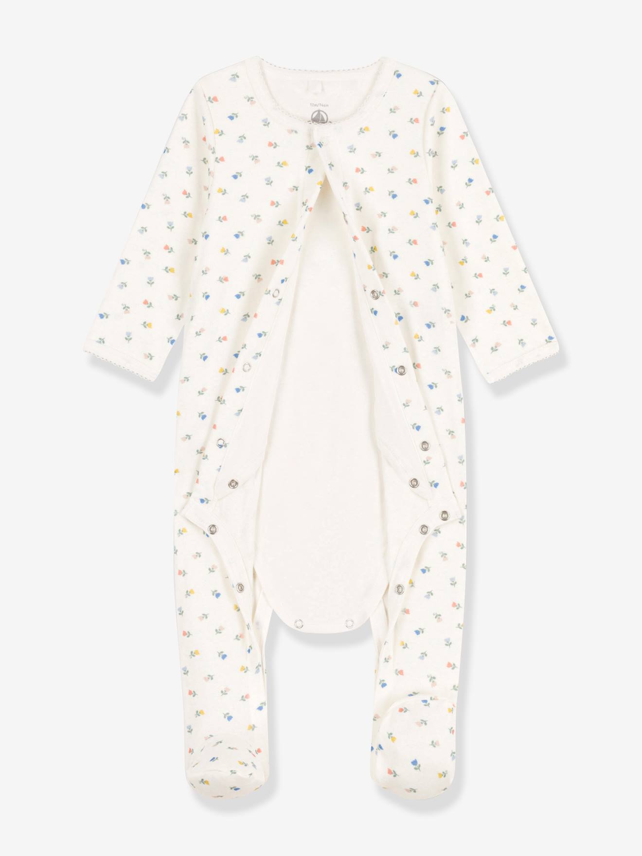 Petit Bateau 2-in-1-Strampler PETIT BATEAU, Bio-Baumwolle - weiß