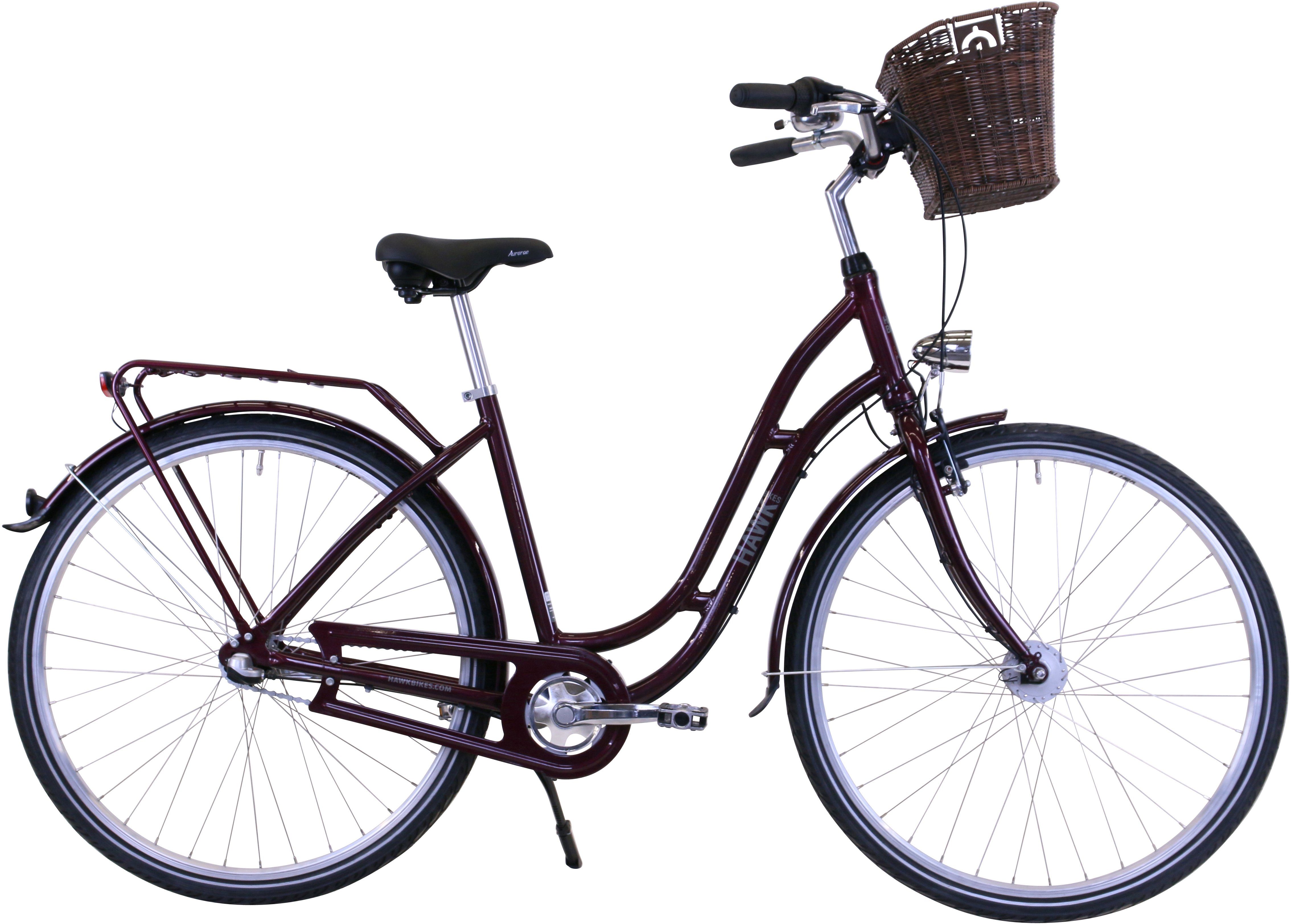 HAWK Bikes Cityrad HAWK City Classic Joy Bordeaux, 3 Gang Shimano Nexus Schaltwerk