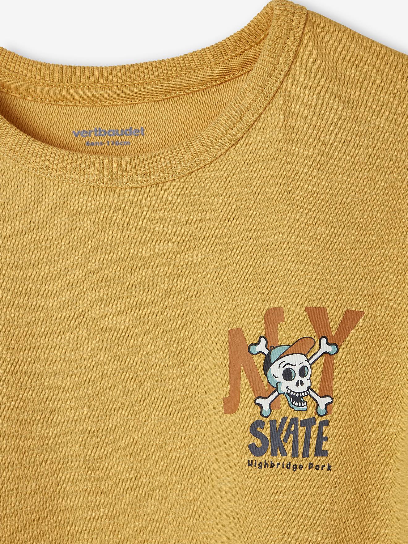 Vertbaudet Jungen T-Shirt, Print hinten - senfgelb