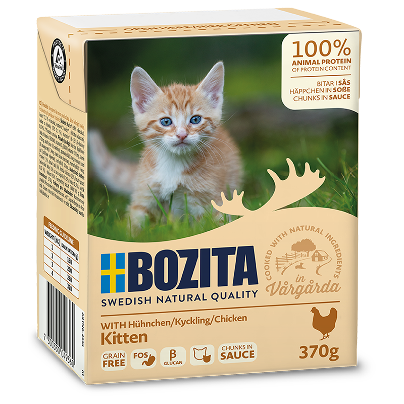 BOZITA Nassfutter BOZITA Häppchen in Soße Kitten 6x370g