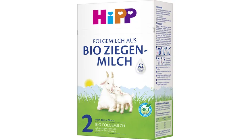 HiPP Milchnahrung aus Bio Ziegenmilch 2 Folgemilch aus Bio Ziegenmilch 400 g