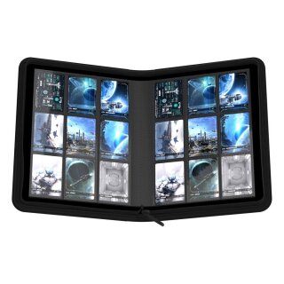 9-Pocket Mini American Zipfolio Xenoskin Schwarz (für X-Wing)