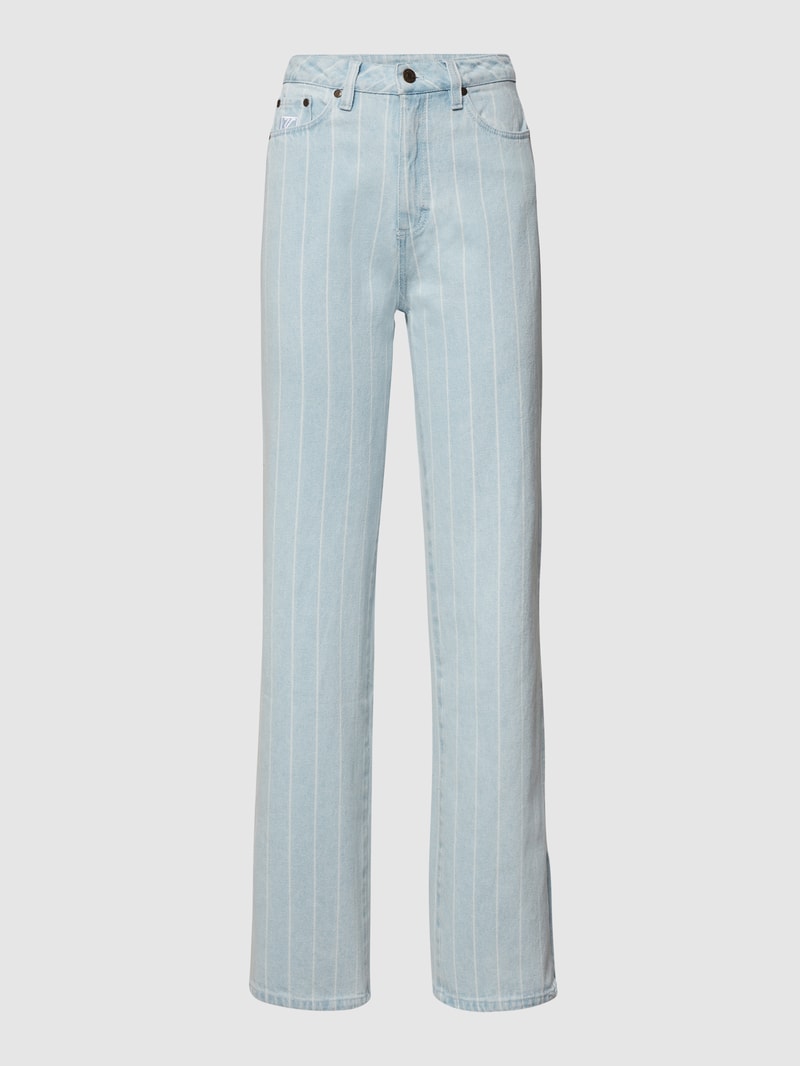 Jeans mit Streifenmuster in blau