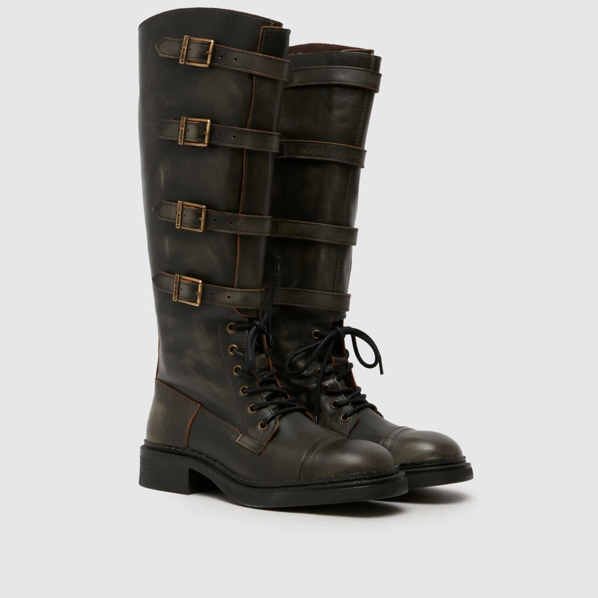 Kozačky Steve Madden Rox v tmavě hnědé barvě