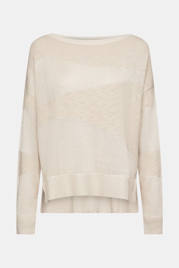 Slub Pullover mit Blockmuster