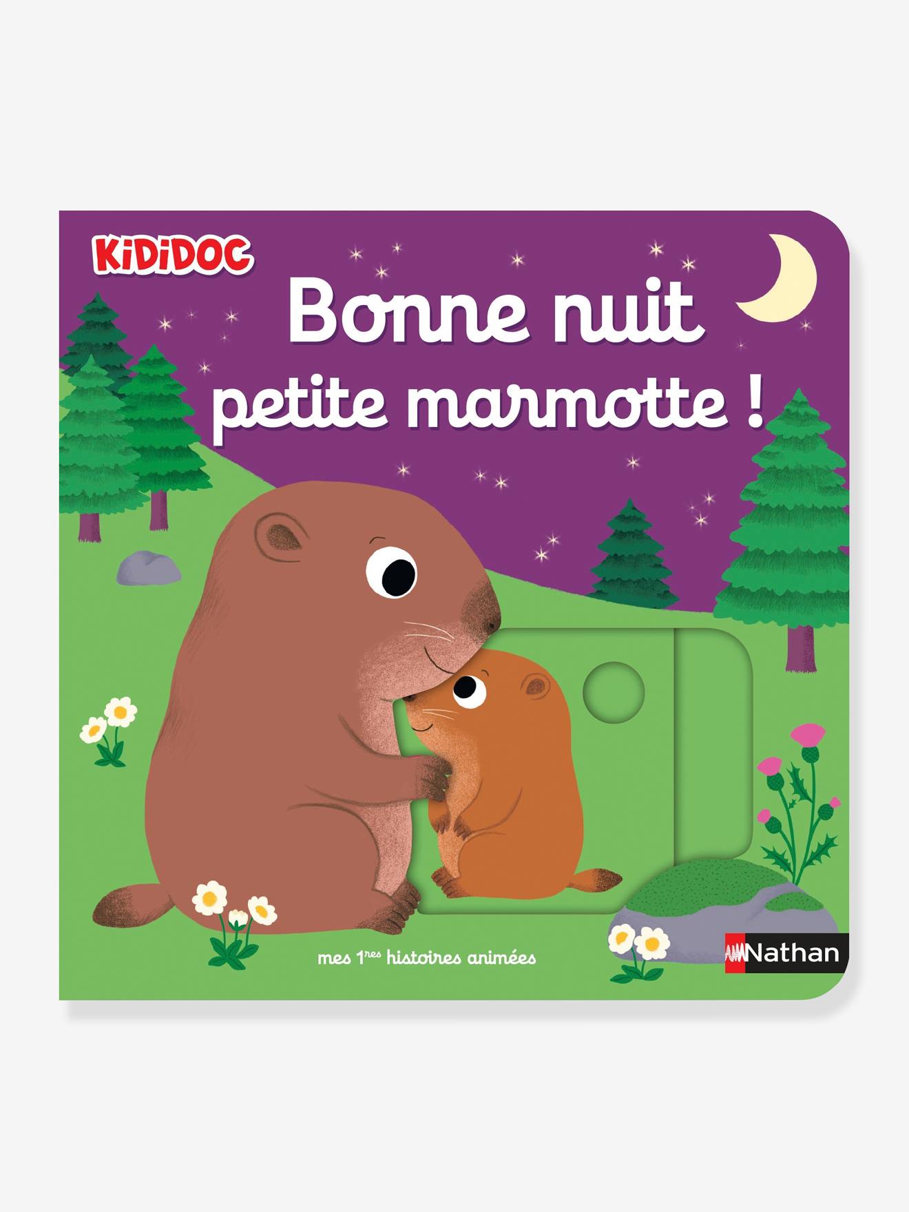 Bonne nuit, petite marmotte ! Livre d'éveil animé NATHAN multicolore