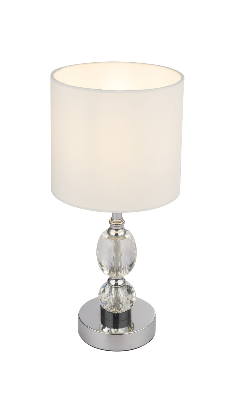 Globo Lighting - BRONN - Tischleuchte Metall verchromt, 1x E14