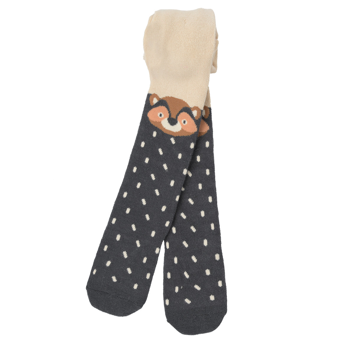 2 Baby Strumpfhosen mit Waschbär-Motiven