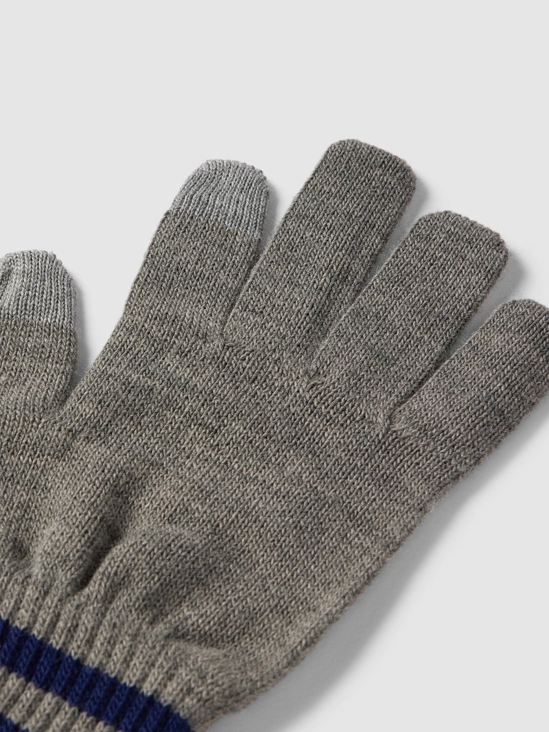 Handschuhe mit Label-Detail Modell 'BEN' in hellgrau